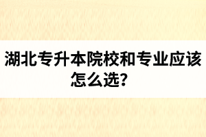 湖北專升本院校和專業(yè)應(yīng)該怎么選？公辦院校和民辦院校差別大嗎？