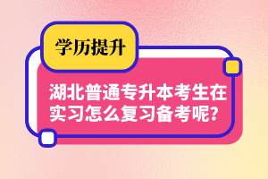 湖北普通專升本考生在實(shí)習(xí)怎么復(fù)習(xí)備考呢？制定計(jì)劃