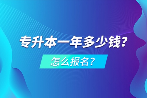 專升本一年多少錢(qián)？怎么報(bào)名？