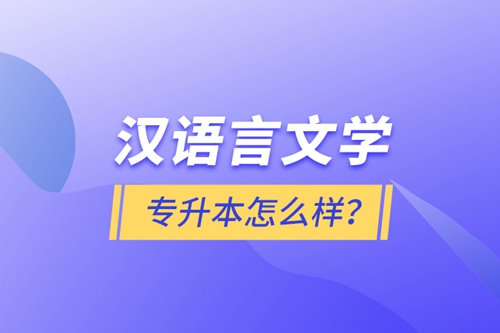 漢語言文學(xué)專升本怎么樣？