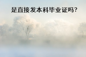 是直接發(fā)本科畢業(yè)證嗎？